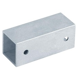 OTTFF 10 Pack 1" Aluminum Square Tube Connector, 2 Way Splice Sleeve Straight Line Coupler, Light Duty