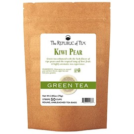 The Republic of Tea Kiwi Pear Green Tea, 50 Tea Bags, Gourmet Green Tea Smooth Healthy Blend