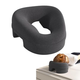 Narottl Face Down Pillow for Massage - Ergonomic Memory Foam Massage Face Pillow with Detachable Cover for Bed, Stomach Sleeping, Prone Sleepers, Post-Eye Surgery Recovery, and Beach Tanning (Black)