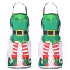 Lvydec 2 Pack Christmas Funny Elf Apron Clearance, Cute Kitchen