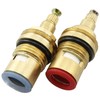 Faucet Valve Ceramic Stem LQ Industrial 1Pair 20 Teeth Ceramic