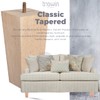 Btowin 4 inch Solid Wood Furniture Legs, 4Pcs Mid-Century Modern