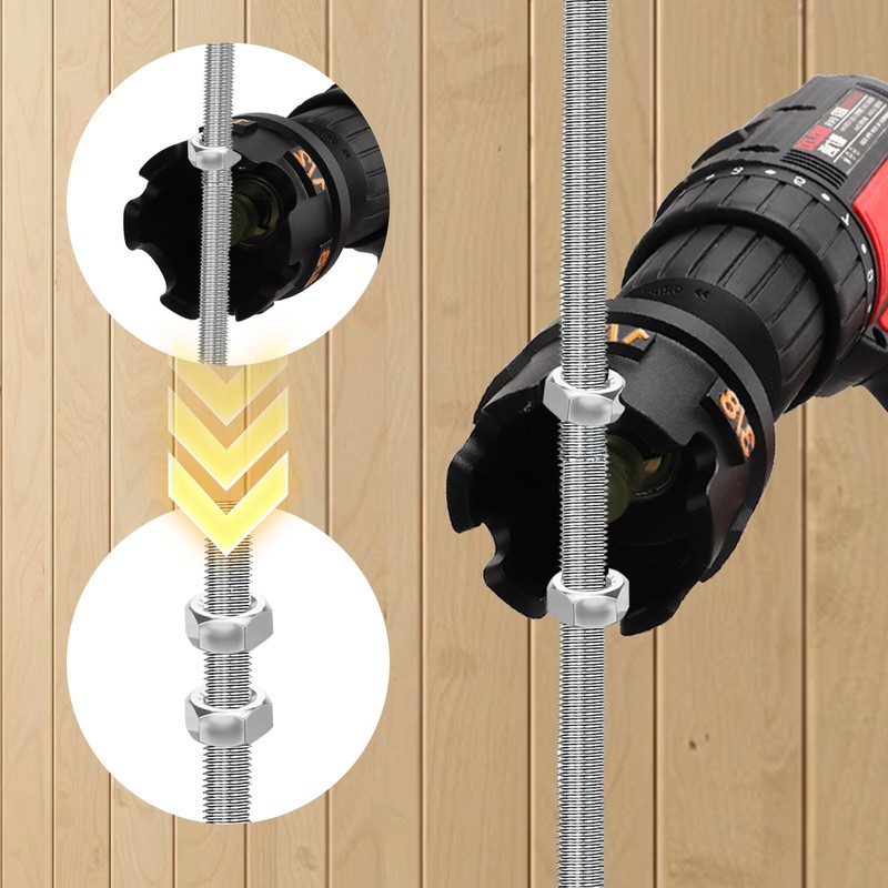 Nut Zipper Drill Attachment for Fast Nut and Bolt Removal,