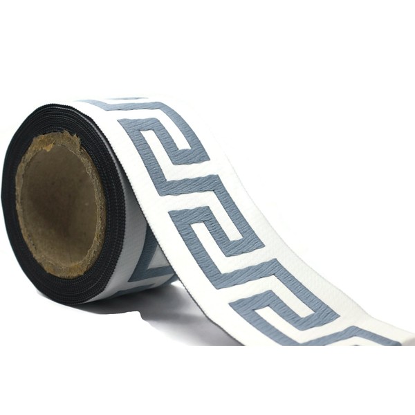 3.8 Yards Spool 2.7" Greek Key Drapery Trim Jacquard Ribbon