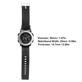 TMISHION Reloj Digital Hombre 50M Resistente Agua LED Negro con Alarma, Temporizador, Cronómetro, Reloj Militar Hombre