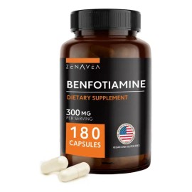 Zenavea Benfotiamina 300mg 180 Cápsulas Veganas Libre de Gluten                                                                                       
