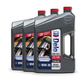 Delo 400 XLE Heavy Duty Synblend Diesel Engine Oil 10W-30, 1 Gallon, Pack of 3