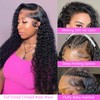 Water Wave Lace Front Wigs Human Hair Pre Plucked Bleached