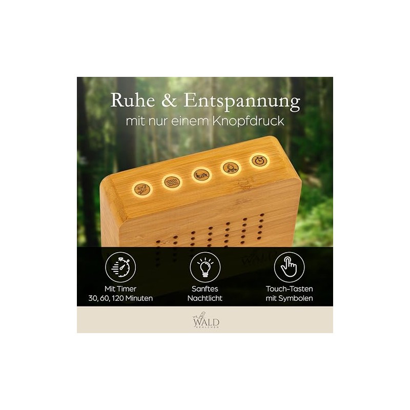 Premium Birdsong Box Made of Real Solid Bamboo Wood -