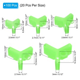 PATIKIL Fishing Hook Bonnets, 100 Pcs Treble Fishing Hook Covers Hook Safety Holder Covers for Fishing Lures, Green