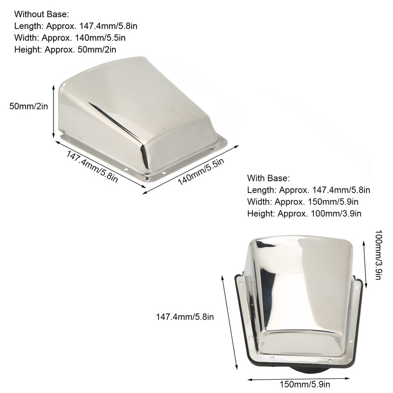 2 Set Cowl Ventilator Boat Vent Cover, Boat Cowl Vent