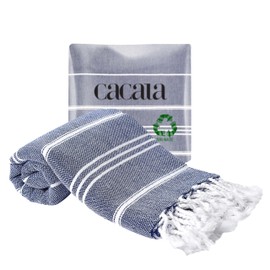 Cacala - Toalla de cocina turca Hand Face Pestemal Fouta para el cuidado del bebé, 23 x 36 pulgadas, azul oscuro