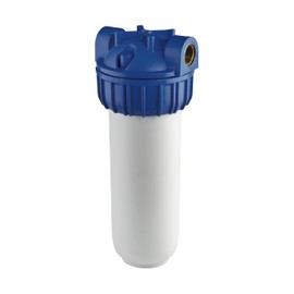 Rain Harvesting Triple Action Filtration System 10" - Slimline Carbon Water Filter for Removing Sediment, Chlorine, Color and Odor - Suitable for Rain Water Collection and Home Water Supplies