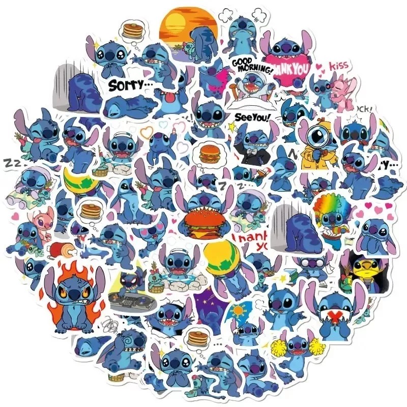 Lilo Y Stitch 50 Calcomanias Stickers Película Contra Agua