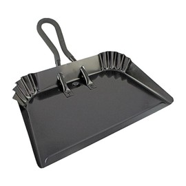Edward Tools Extra Large Industrial Metal Dust Pan 17” - Heavy Duty Powder Coated Steel Does Not Chip or Bend - Great for Large Cleanups - Rubber Grip Loop Handle for Comfort/Hanging