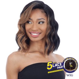 Freetress Equal Synthetic 5 Inch Lace Part Wig - VAL (1B Off Black)