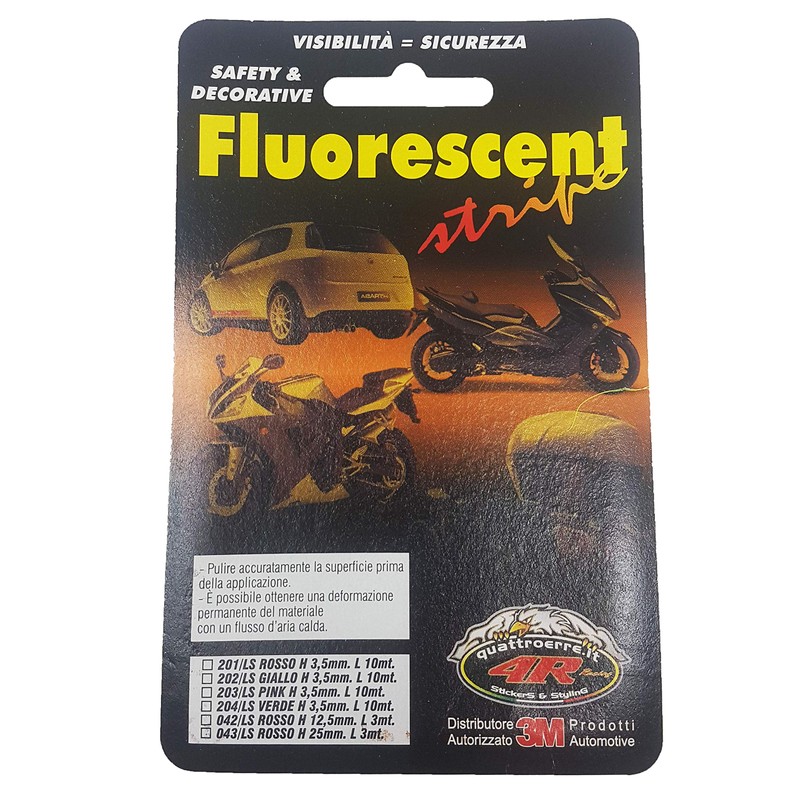 Neon Stripe Roll, Fluo Yellow, 3.5 mm x 10 Mt