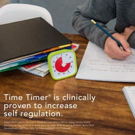 TIME TIMER 60 Minute MOD Education Edition ⁠— Visual Timer for Kids Classroom Learning, Elementary Teachers Desk Clock, Homeschool Study Tool and Office Meetings with Silent Operation (Lime Green)