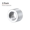 DTGN 1/4 20x6mm(DxL) Round Coupling Nuts for Mechanical Connecting Aluminum