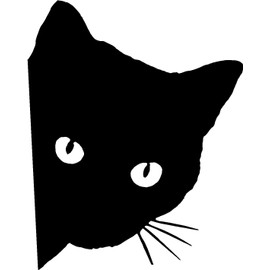 Bathroom Toilet Sticker Decal - Cat Peeking - Funny Fun Bathroom Decals