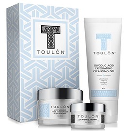 Anti Aging Skin Care Kits: Face Care Set: Glycolic Acid Face Cleanser / Alpha Hydroxy Face Wash, Glycolic Acid 10% Daily Moisturizer & Eye Cream for Dark Circles. Perfect Gift Set Kit for Women & Men