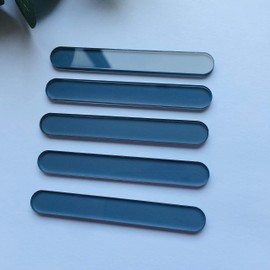 30 Pcs Mini Acrylic Cakesicle Popsicle Sticks for Ice Creamsicle Candy Apple (Black Clear)