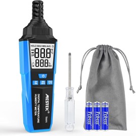 Hygrometer Thermometer MESTEK Digital Thermo-Hygrometer Indoor Outdoor for Measuring Ambient Temperature/Humidity, Dew Point Temp and Wet Globe Temp for Greenhouse, Meteorology