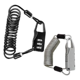 Operitacx 2 Stück Helm Kabelschloss Sicherheitsverschluss für Motorradhelme Wasserdichtes und Robustes Stahlseil für Reisen und Outdoor Aktivitäten Kompatibel mit Verschiedenen Helmmodellen