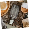 Ciieeo 4pcs Pressing Container for Shampoo and Shower Gel Transparent