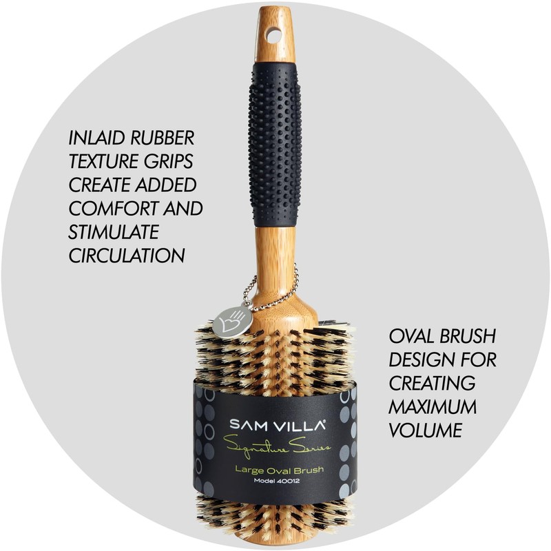 Sam Villa Signature Series Oval Nylon & Boar Bristle Round