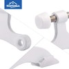 HOMOTEK 4 Pack Hinge Pin White Door Stopper,Adjustable Deluxe Heavy
