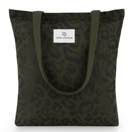 Emma Jonasson Jute Bag with Zip and Inner Pocket, Stylish Shopper for Women, Shopping Bag with Long Handle, Perfect Bag as Tote Bag, Fabric Bag, striped