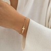 Yienate Unique Tiny Cross Bracelets Chain Gold Cross Hand Chain
