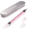 Dual-Ended Nail Rhinestone Picker Dotting Pen with Extra 2 Wax