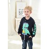 MIXIDON Children's hooded boys' pullover dinosaur zip sweatshirt headpiece jacket