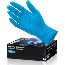 SereneLife SLGLVNIT100SM - Guantes desechables de nitrilo y vinilo (100 unidades)