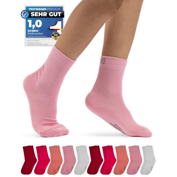 OCERA 10 Pairs of Children's Socks for Girls and Boys