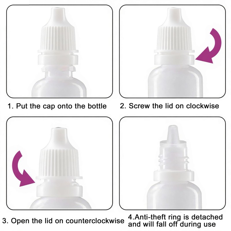 Apstaqeoo 20Pcs, 20Ml Plastic Dropper Bottles, Empty Squeezable Eye Liquid