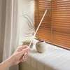 4 Pack Blind Wand with Metal Hook, 12 Inch White