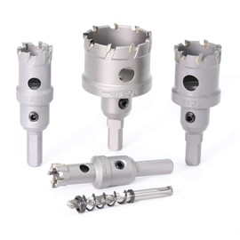 BOZONLI Hole Saw Carbide Drill Bit Hole Opener Ideal for Holes in Stainless Steel and Metal 25 mm