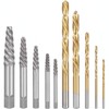 Litensh 10 Pcs Screw Extractor with Cobalt Drill Bit Set