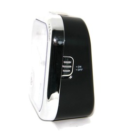 Atlanta Senior Alarm Clock Radio-Controlled Alarm Clock with Analogue Display and Silver Numbers Size XL 1829-19