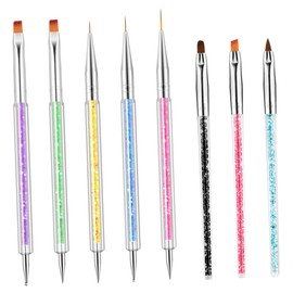 Vaguelly 1 Set Professional Nail Pens Double Ended Single Ended Tools for Nail Art Durable Wear Resistant for Home Manicure Easy to Use for Professionals Beginners