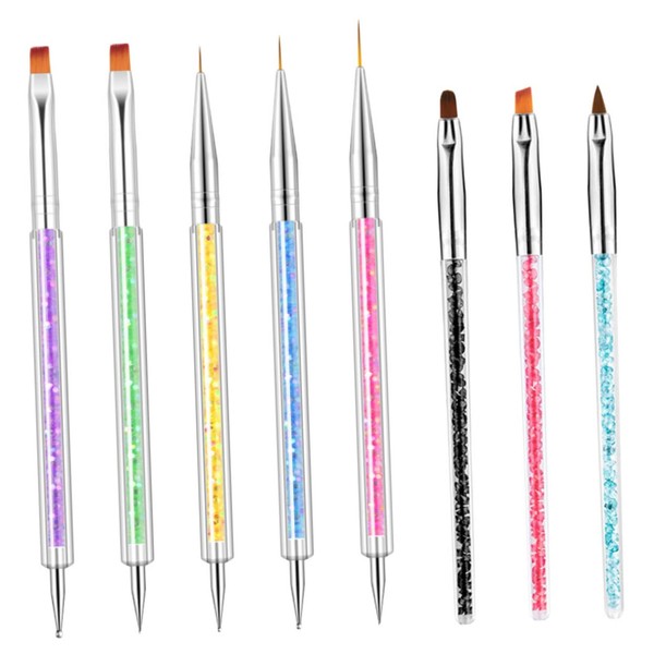 Vaguelly 1 Set Professional Nail Pens Double Ended Single Ended