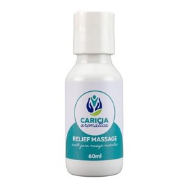 CARICIA AROMÁTICA — Relief Massage 60 ml | Mezcla de Aceites Esenciales y Vegetales: Aloe, Árnica, Caléndula, Eucalipto, Lavanda, Menta, Wintergreen y más | Aceite para Masaje Muscular