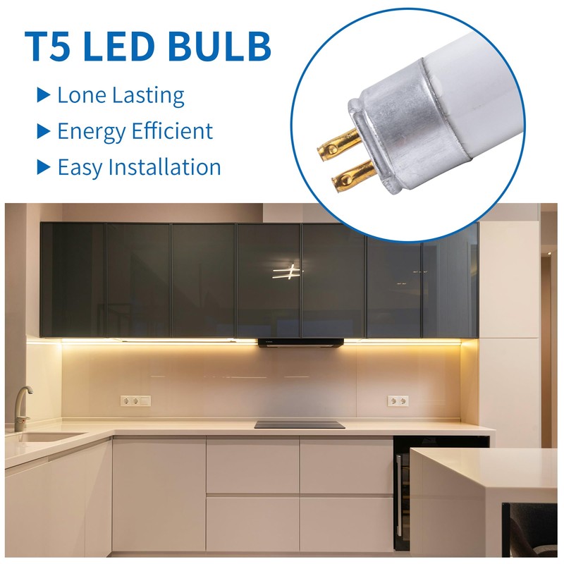 Wesome Lighting 12 Inch F8T5/WW LED Replacement Bulbs, 3000K Warm