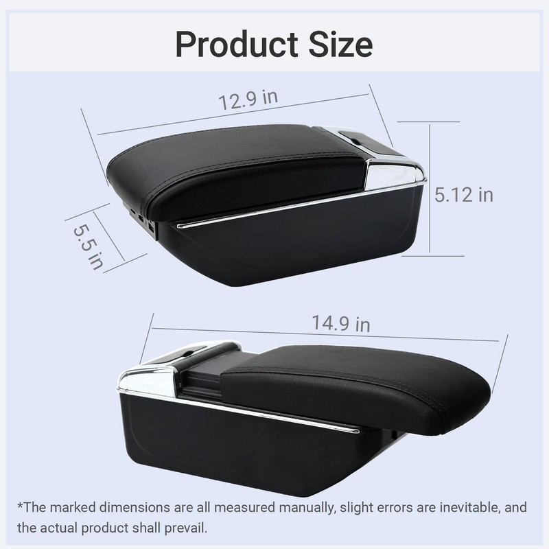 HRCHCG for Nissan Kicks Armrest 2016-2023, Car Center Console Organizer