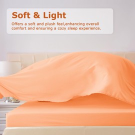 Homilay King Size Bed Sheet Set - 4 Piece Soft Microfiber Sheets with Deep Pockets, Cooling Technology, and Wrinkle-Free Pillowcase. Hotel-Quality, Durable Bedding, Peach Fuzz