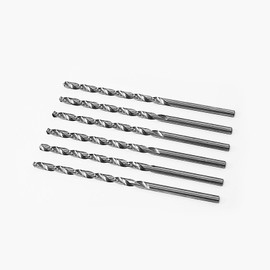 ANMOO 6Pcs Extra Long Twist Drill Bits, 4mm Drill Diameter 160mm Length HSS(High Speed Steel) Drill Bit Set for Hardened Metal, Woodwork, Plastic, Aluminum Alloy