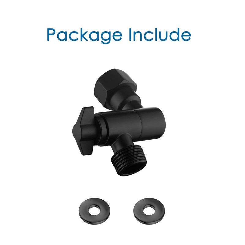 Senhozi Matte Black Shower Arm, Shower Head Elbow Adapter, Shower